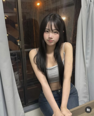 여자 청바지 패션 중간 이미지
